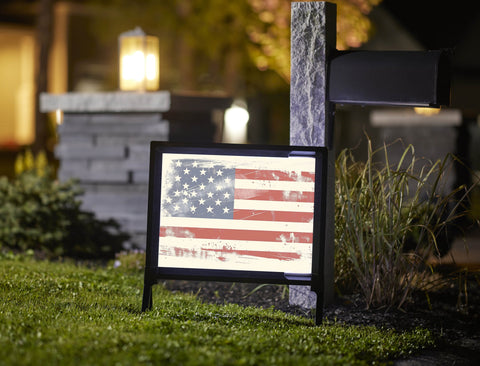 Stronger Than Ever American Flag Yard Sign