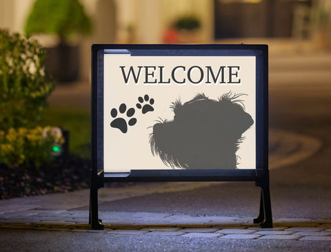 Welcome Scotty Dog Silhoutte Yard Sign