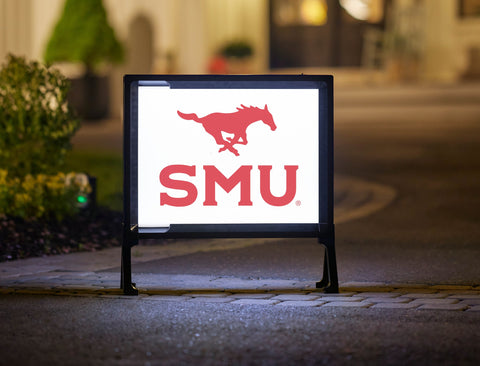 SMU Mustang Red Yard Sign