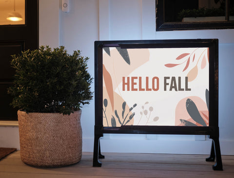 Hello Fall Leaves Yard Sign