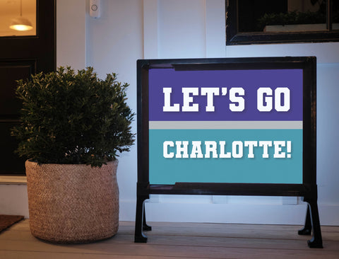 Charlotte Professional Basketball Fandom Yard Sign