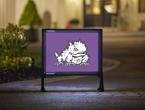 TCU Horned Frog Purple Lumilawn Sign