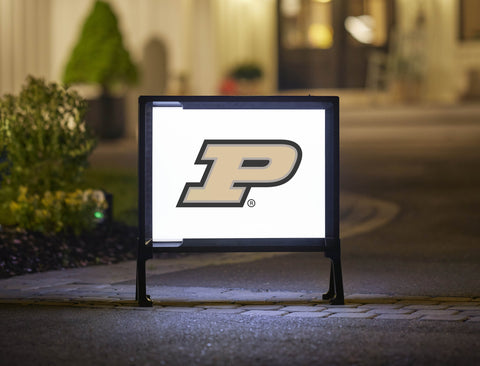 Purdue P White Yard Sign