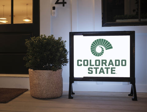 Colorado State Logo White Lumilawn Sign