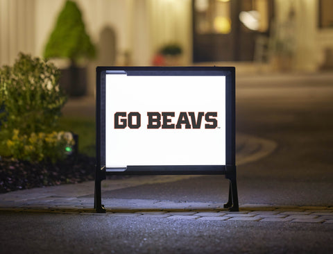 Oregon State Go Beavs White Yard Sign