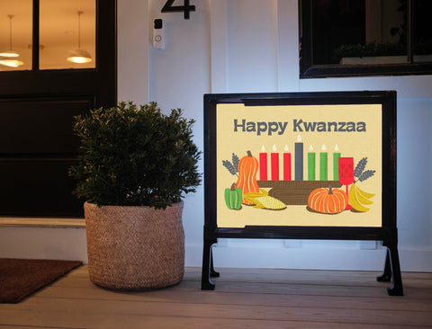 Happy Kwanzaa Lumilawn Sign