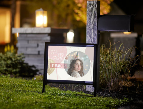 Custom Birthday Portrait Yard Sign