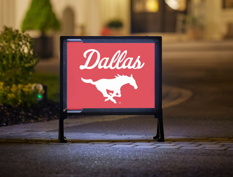 Dallas Mustang Red Yard Sign