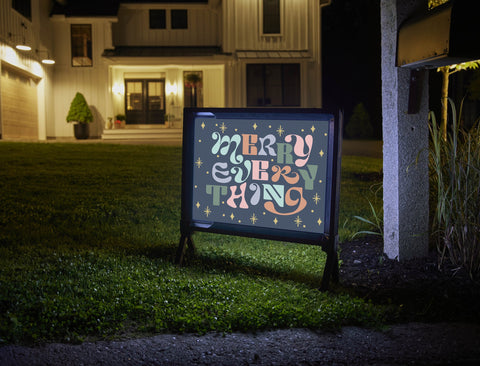 Merry Everything Lumilawn Sign