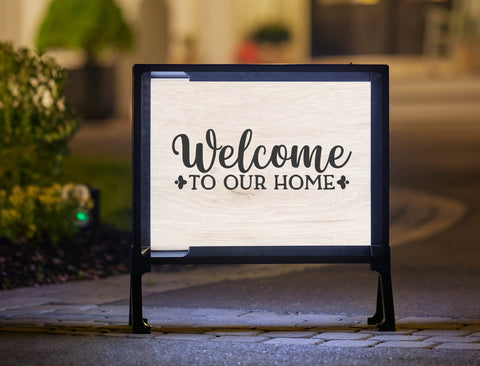 Welcome Home Wood Yard Sign