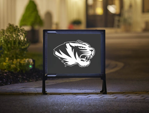 Missouri Tiger Mascot Black Lumilawn Sign