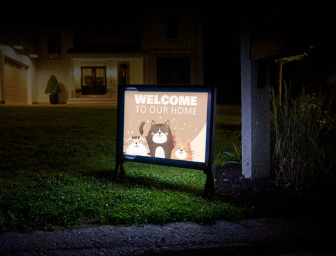 3 Cats Welcome Yard Sign