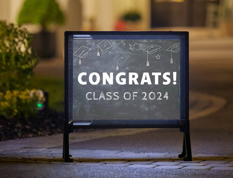 Chalkboard Graduation Yard Sign