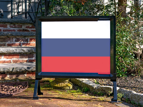 Flag Russia Lumilawn Sign