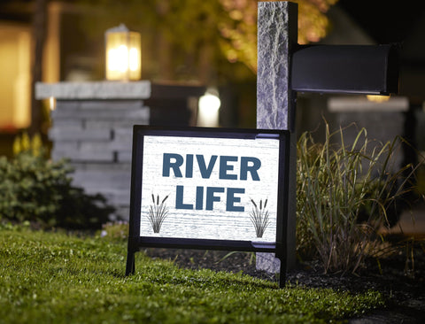 River Life Summer Yard Sign