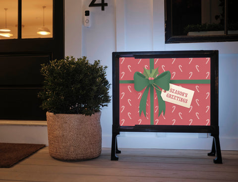 Seasons Greetings Gift Lumilawn Sign