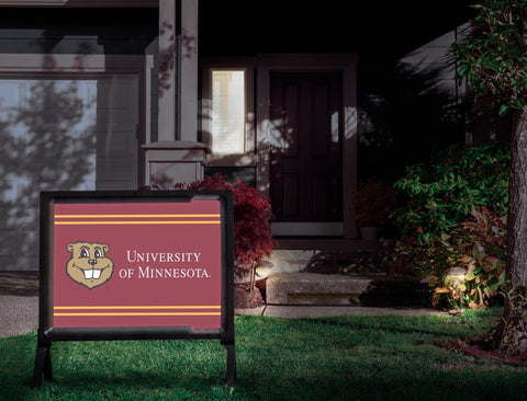 Minnesota Goldy Mascot Head Maroon Lumilawn Sign