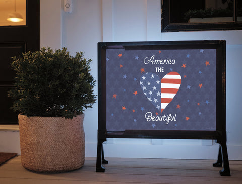 America The Beautiful Yard Sign