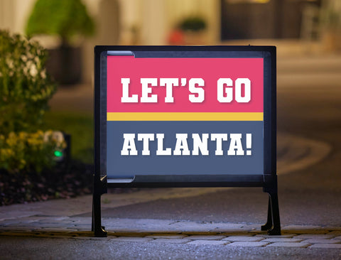 Atlanta Professional Baseball Fandom Yard Sign