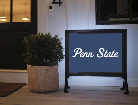 Penn State Script Mark Navy Yard Sign