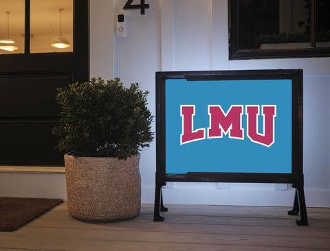 LMU Athletics Mark Blue Yard Sign