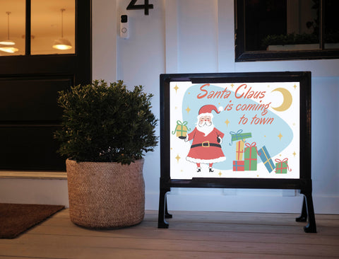 Santa Claus Is Coming To Town Yard Sign