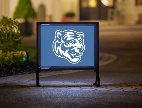 Memphis Tiger Head Blue Yard Sign