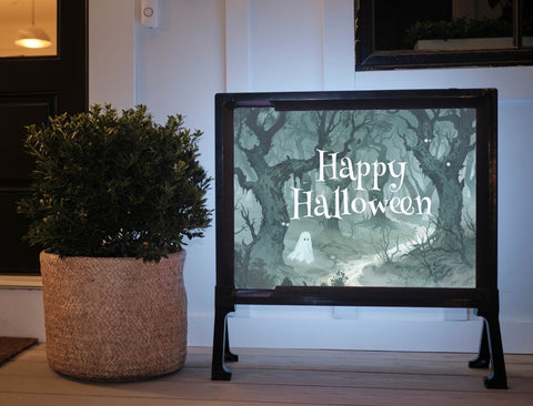 Happy Halloween Ghost Lumilawn Sign