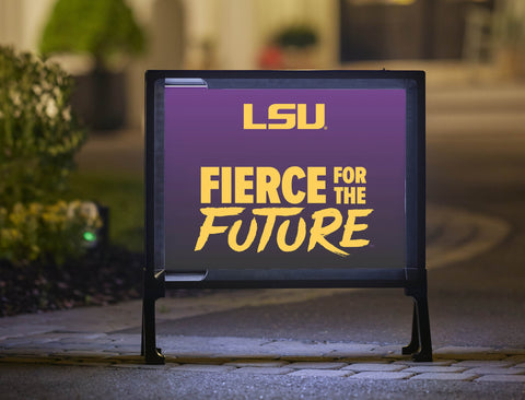 LSU Fierce for the Future Purple Lumilawn Sign