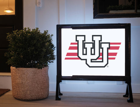 Utah University Stripe White