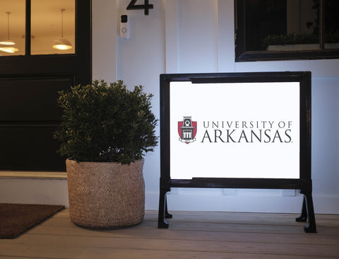 Arkansas Institutional Mark White Lumilawn Sign