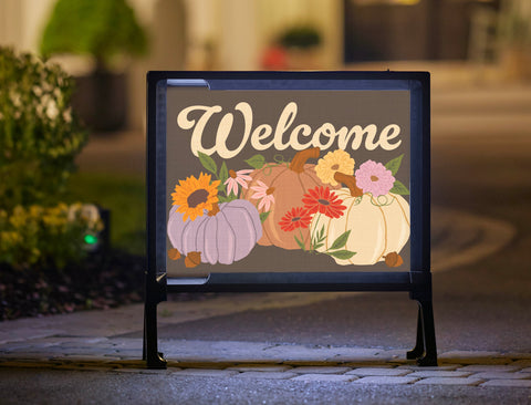 Welcome Pumpkins Autumn Yard Sign