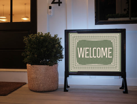 Luxe Welcome Lumilawn Sign