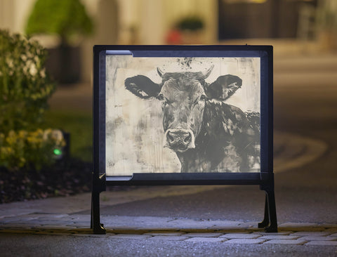 Cow Print Animal Yard Sign