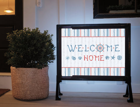 Welcome Home Beach Inspired Yard Sign