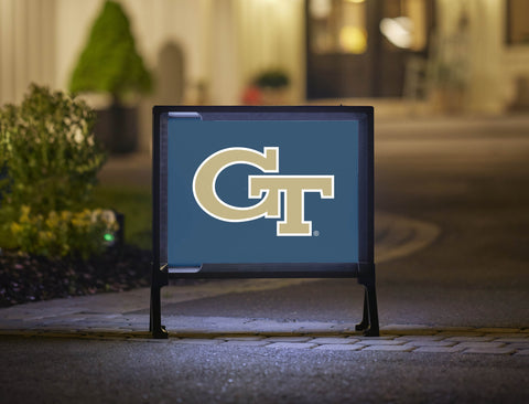 Georgia Tech Primary Mark Navy Lumilawn Sign