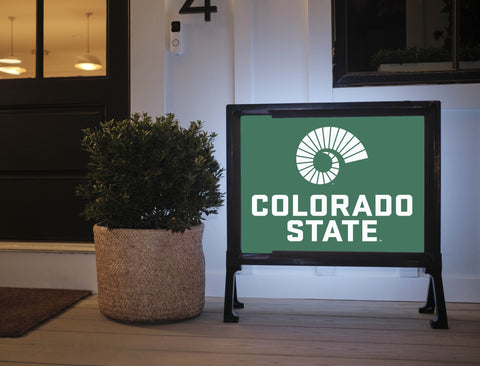 Colorado State Logo Green Lumilawn Sign