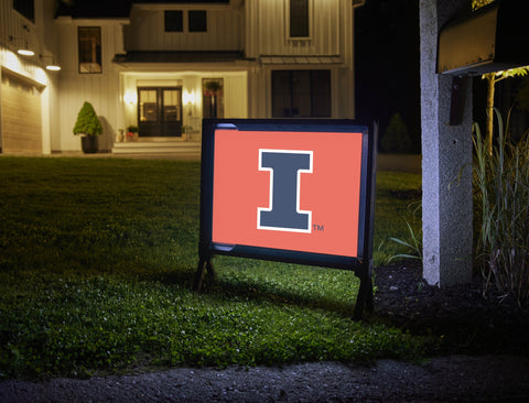 Illinois Primary Mark Orange Lumilawn Sign