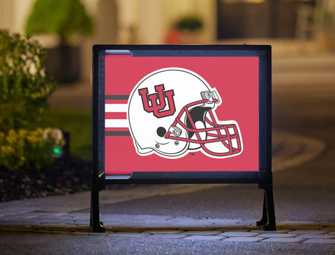 Utah Helmet Red Stripe Yard Sign