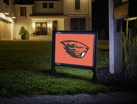 Oregon State Beavers Mascot Orange Yard Sign