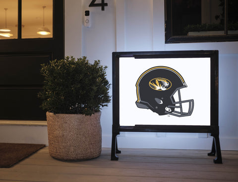 Missouri Helmet Mark White Yard Sign