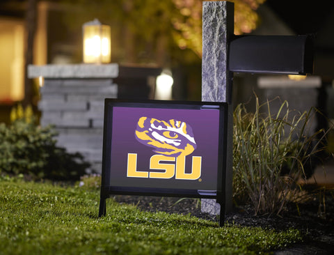 LSU Tiger Eye Purple Lumilawn Sign