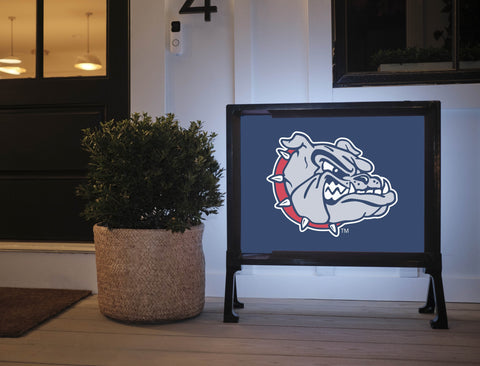 Gonzaga Bulldog Mascot Blue Lumilawn Sign