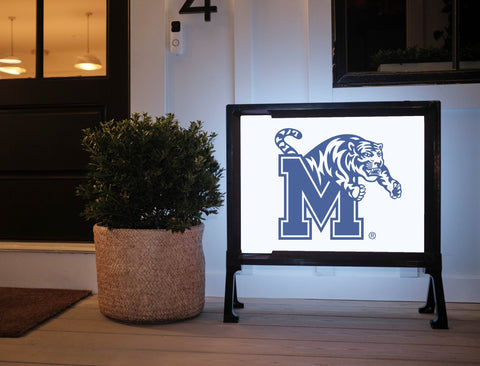 Memphis Logo White Yard Sign