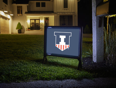 Illinois Badge Mark Blue Yard Sign