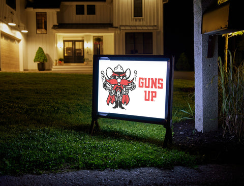 Texas Tech Raider Guns Up Yard Sign