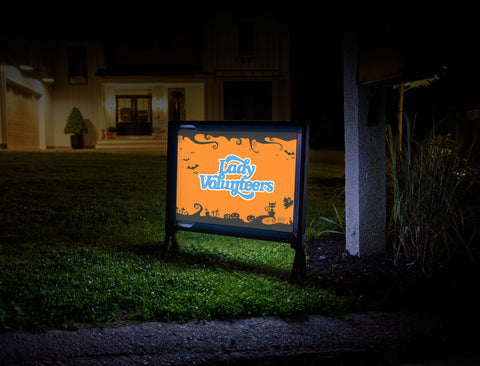 Halloween Lady Volunteers Tennessee Orange Yard Sign