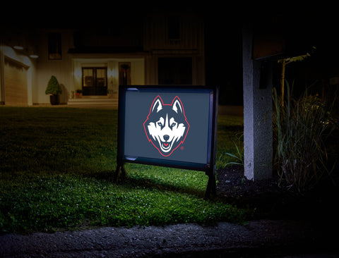 Huskies Color Block UConn Yard Sign