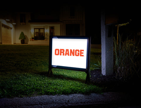 Syracuse Go Orange White Lumilawn Sign