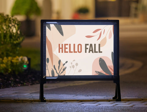 Hello Fall Leaves Yard Sign